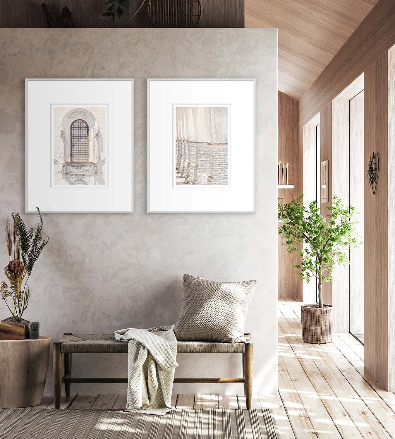 angle view of Masonry Colonnade luxury Artwork