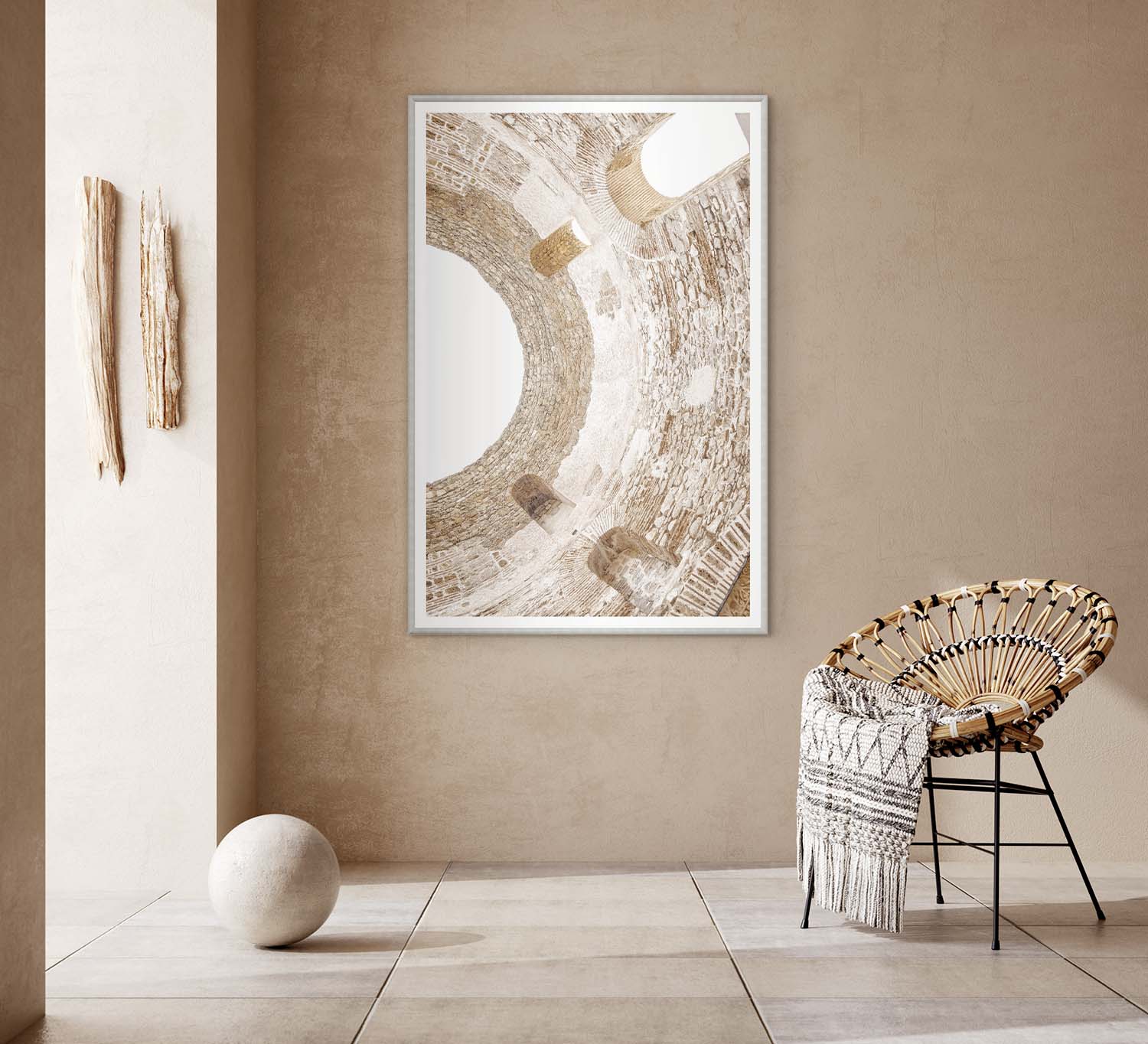 front view of Masonry Roman Temple, Croatia luxury Artwork