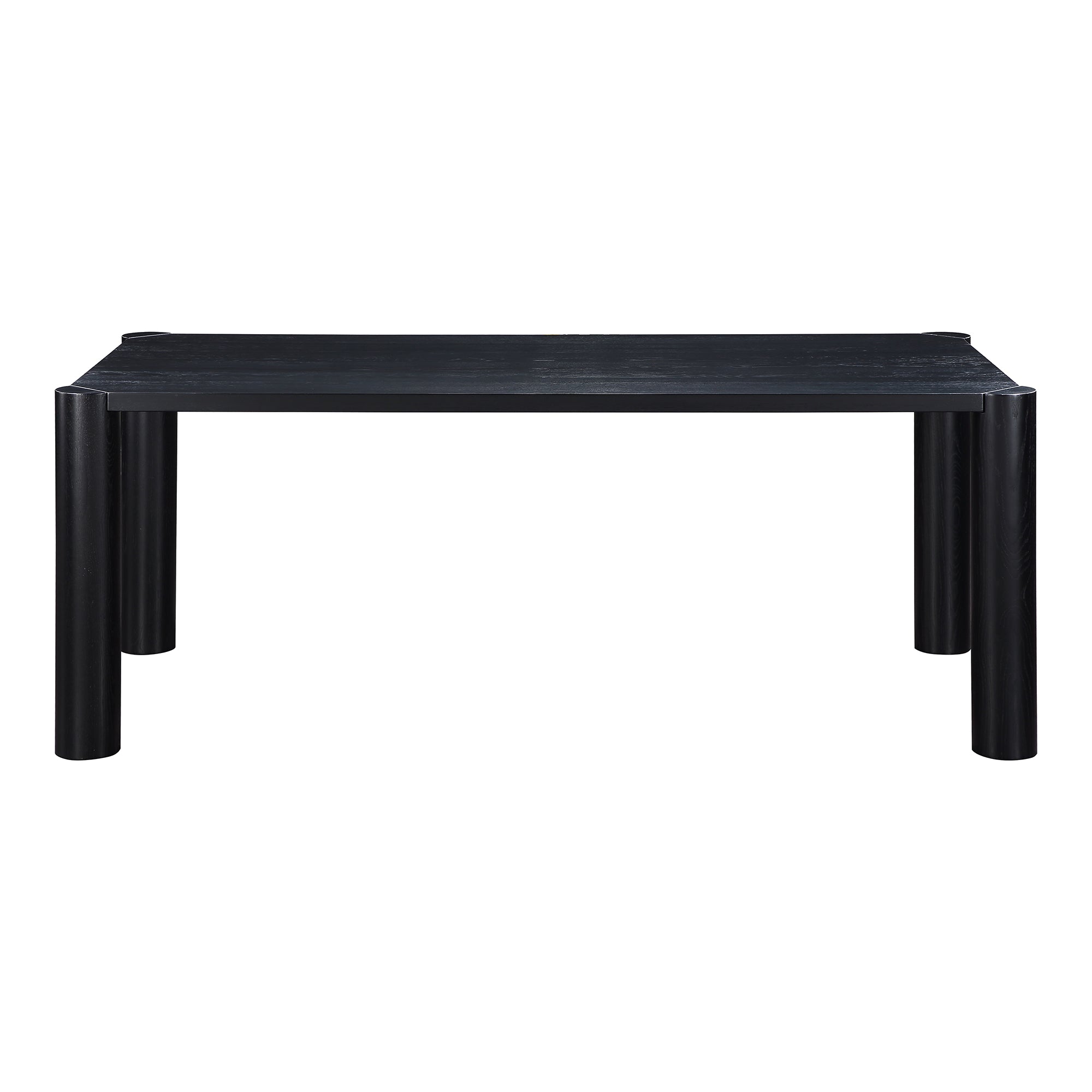 Post Dining Table Small Oak Black