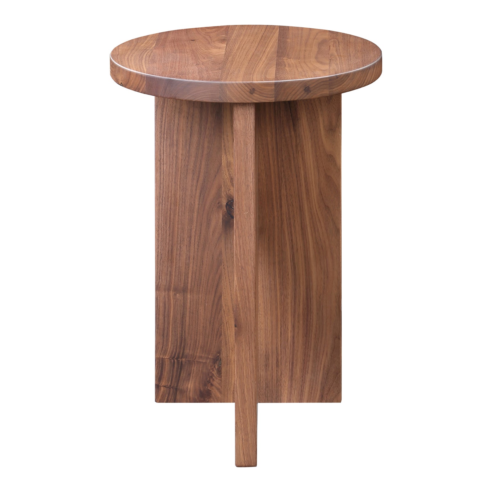 front view of Grace Accent Table Walnut luxury Accent Table
