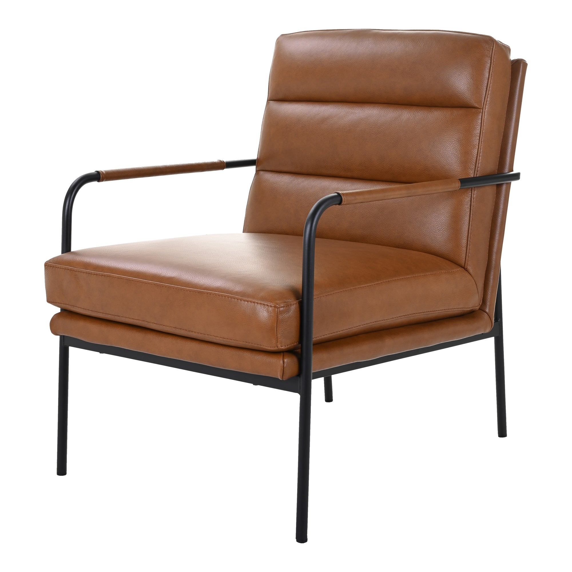 front view of Verlaine Chair Chestnut Brown luxury Chair