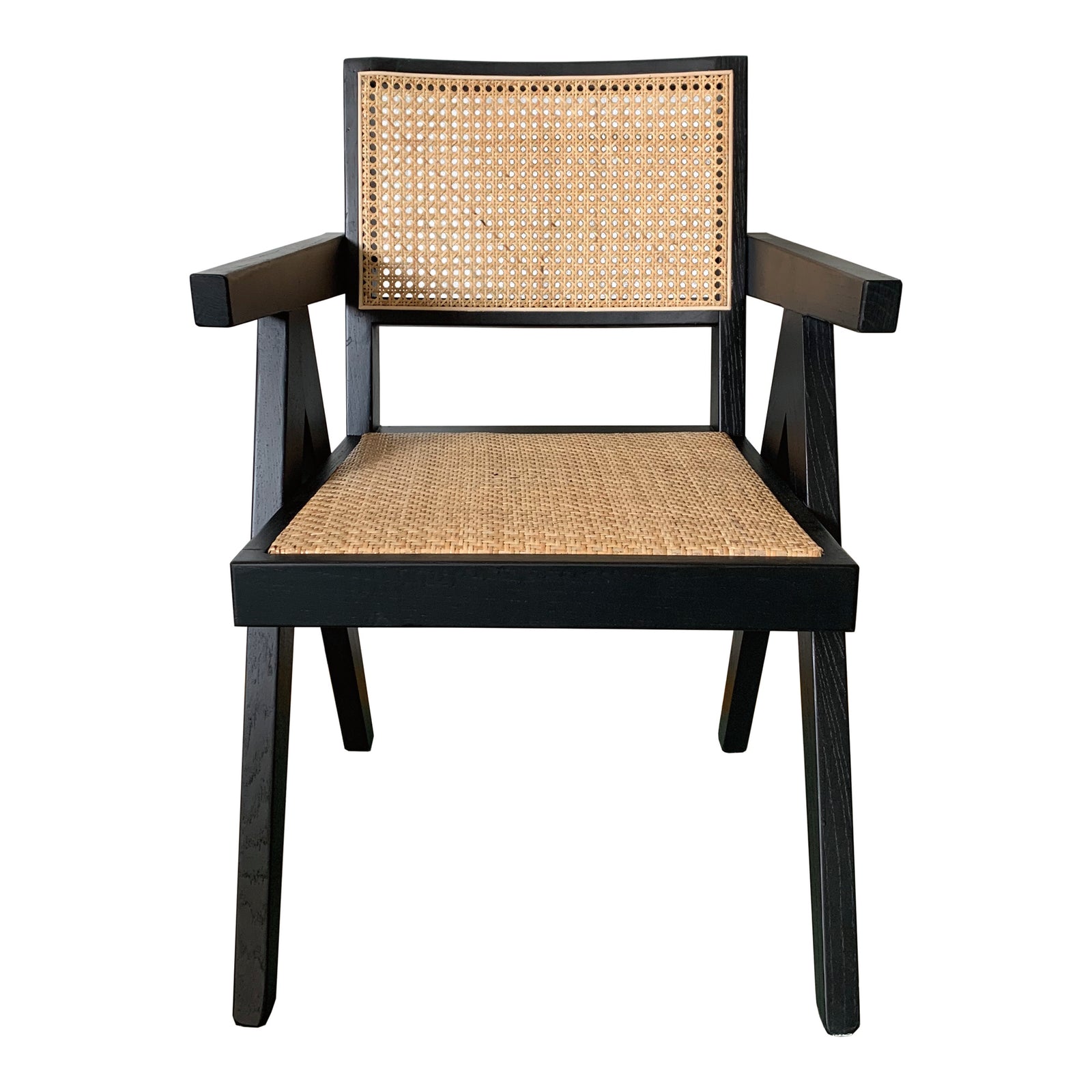 front view of Takashi Chair Black Set of Two luxury Chair