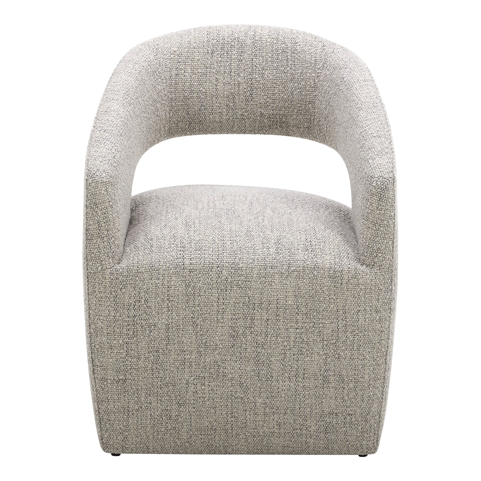 front view of Barrow Swivel Dining Chair Grey Storm luxury Chair