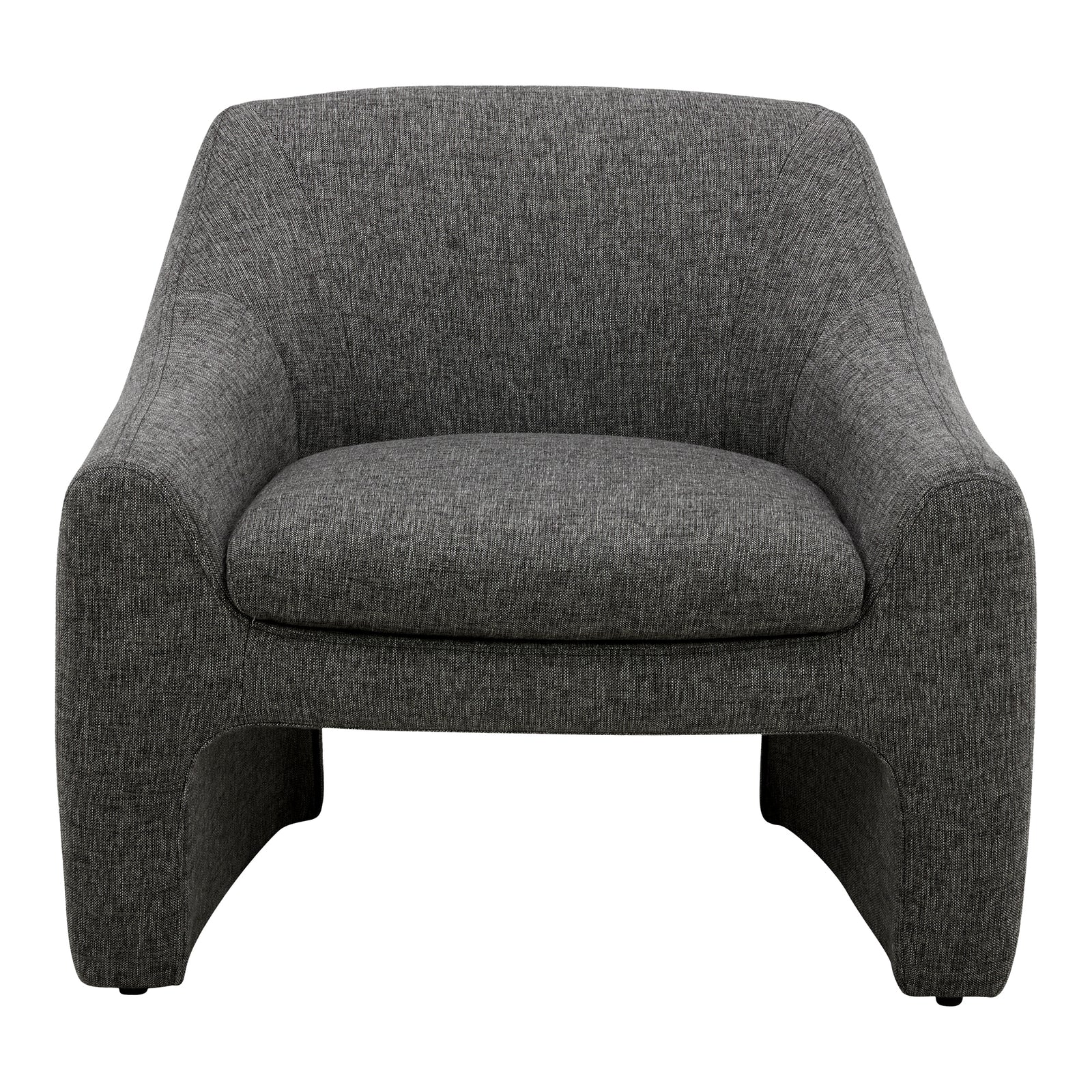 front view of Kenzie Accent Chair Shadowed Grey luxury Chair