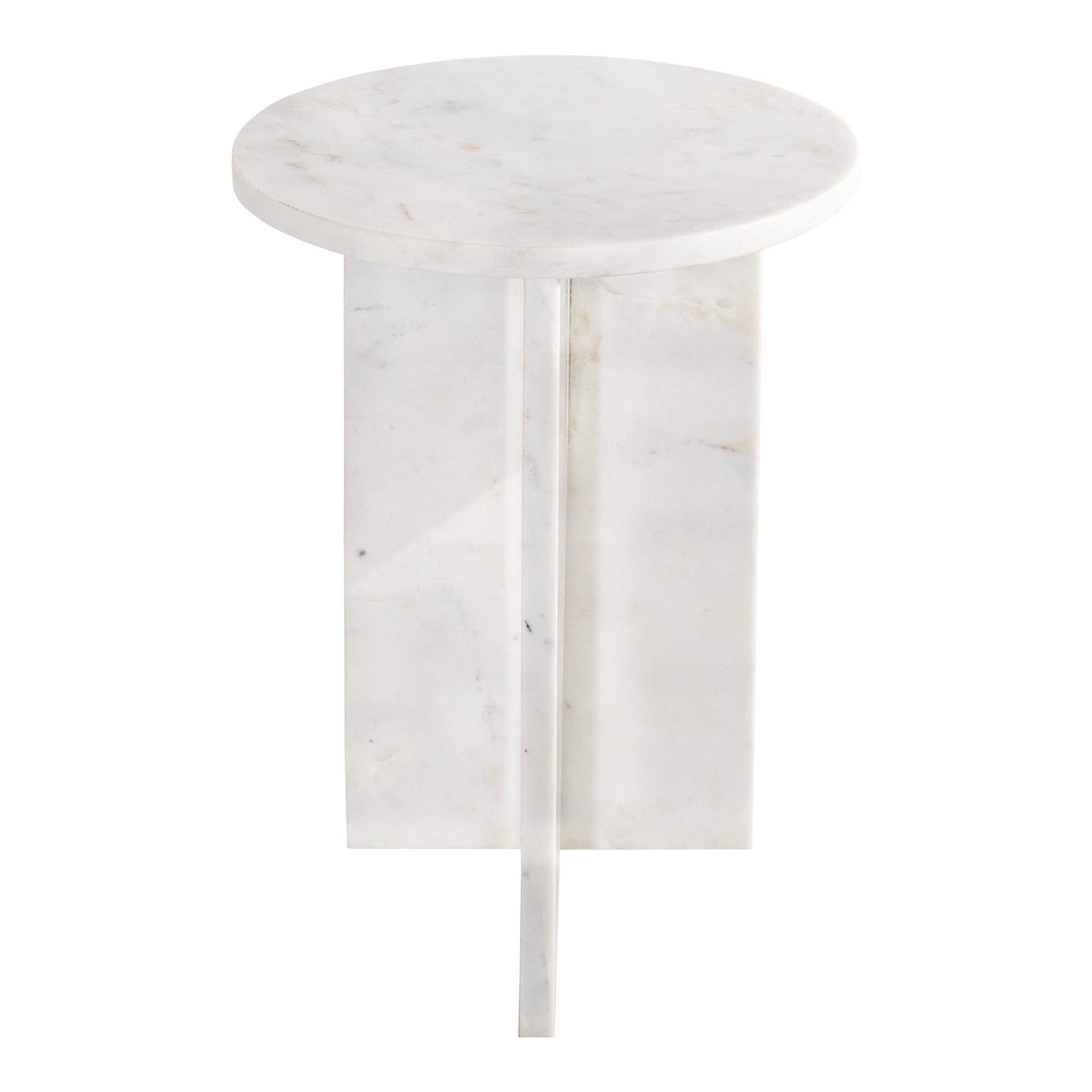 GRACE TABLE D'APPOINT MARBRE BLANC