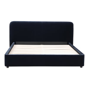 Samara Queen Bed Blue Velvet