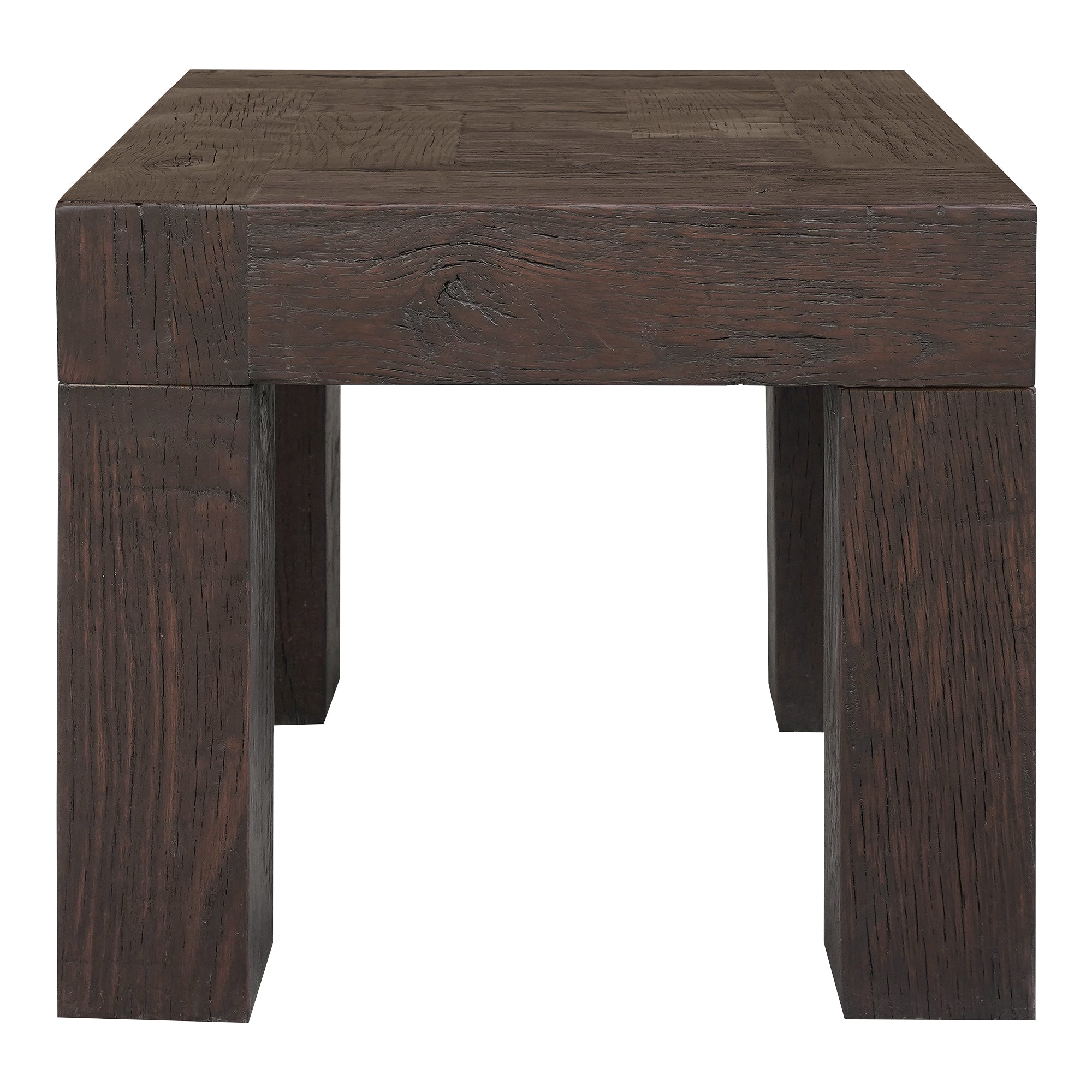 Evander Side Table Rustic Brown