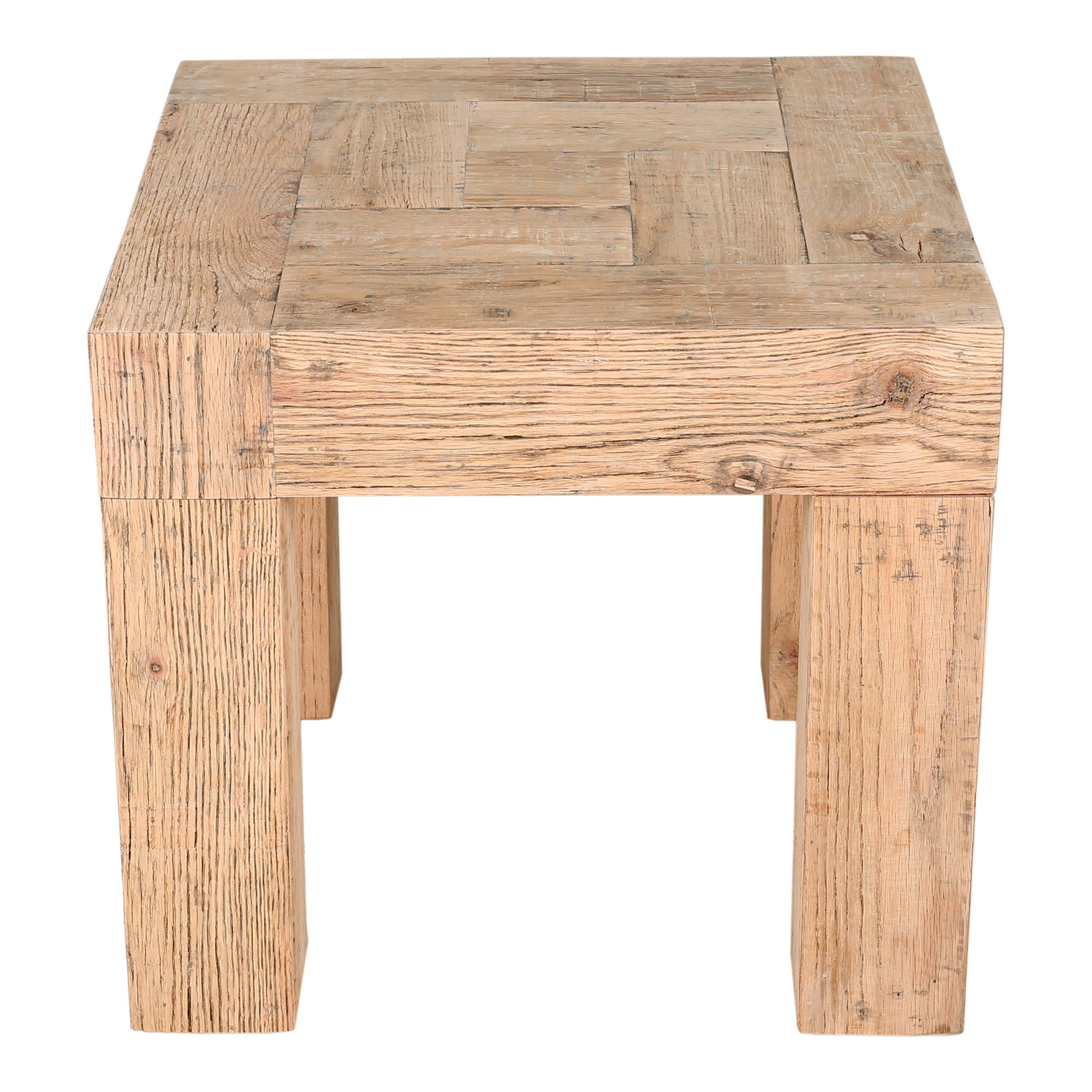 front view of Evander Side Table Natural luxury Table