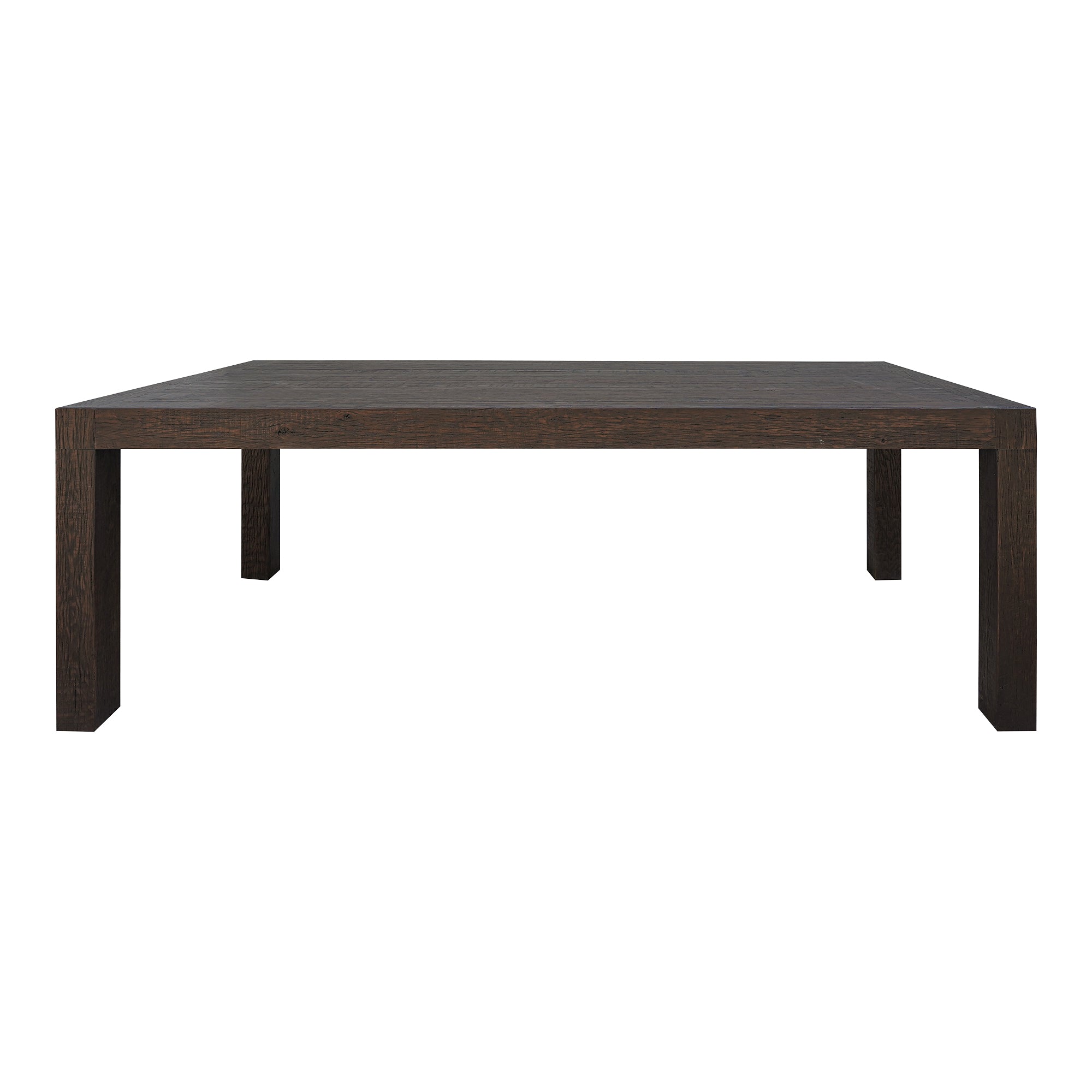 front view of Evander Dining Table Rustic Brown luxury Kitchen & Dining Room Table